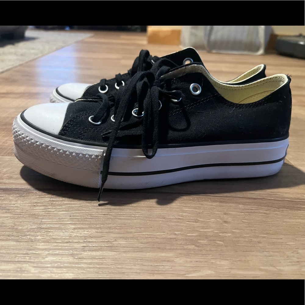 Black platform converse